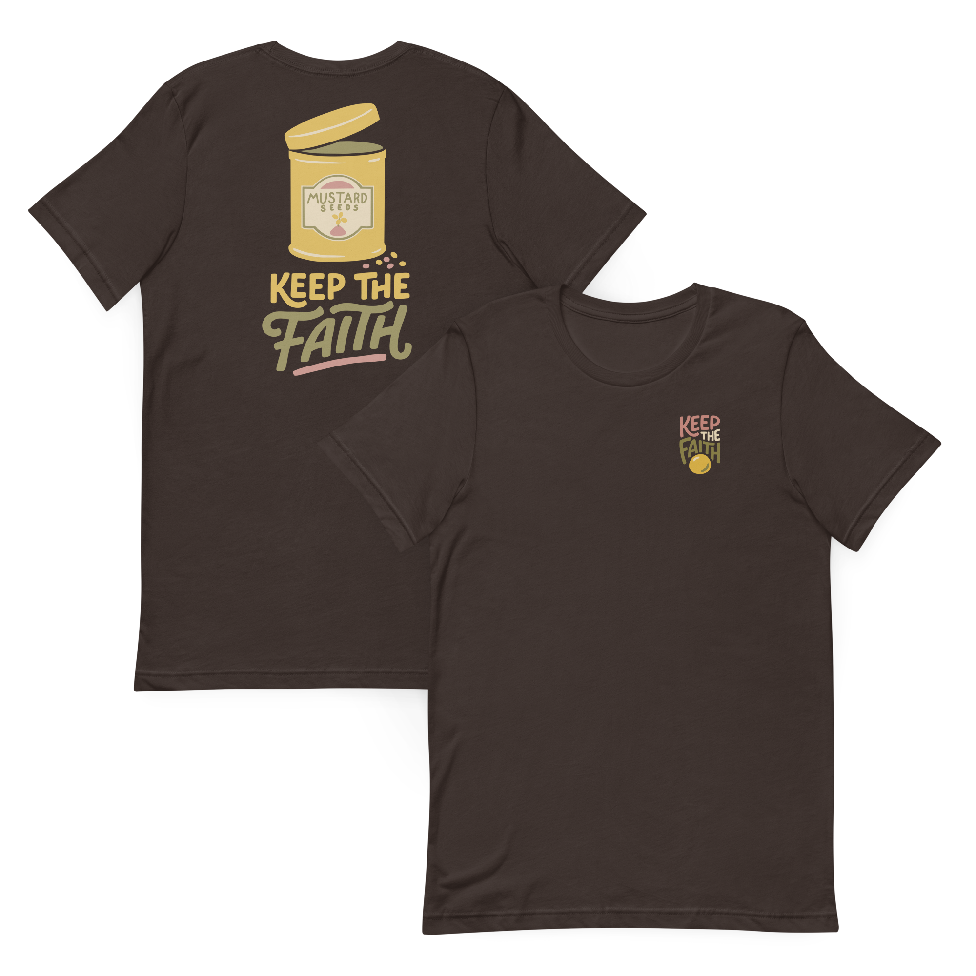 unisex staple t shirt brown front and back 6a87580786958